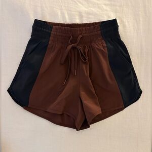 YPB Two-Tone Brown and Black Women's Running Shorts